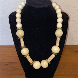 Bone bead necklace